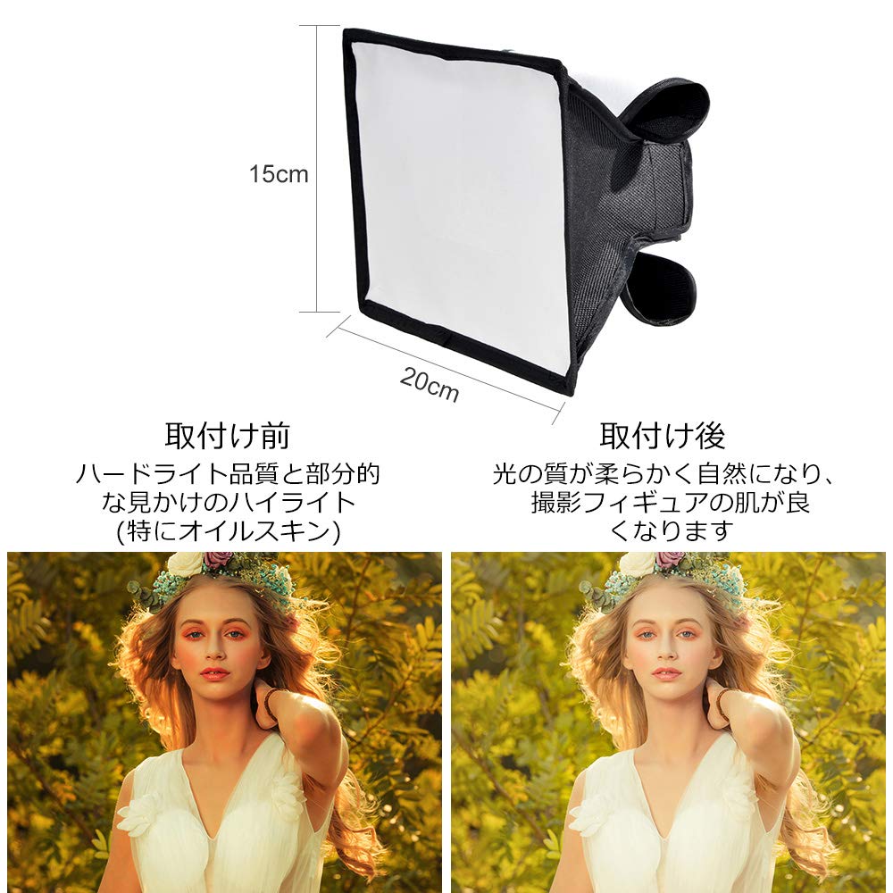 Amazon | GODOX 15x20cm クリップオンストロボ ディフューザー